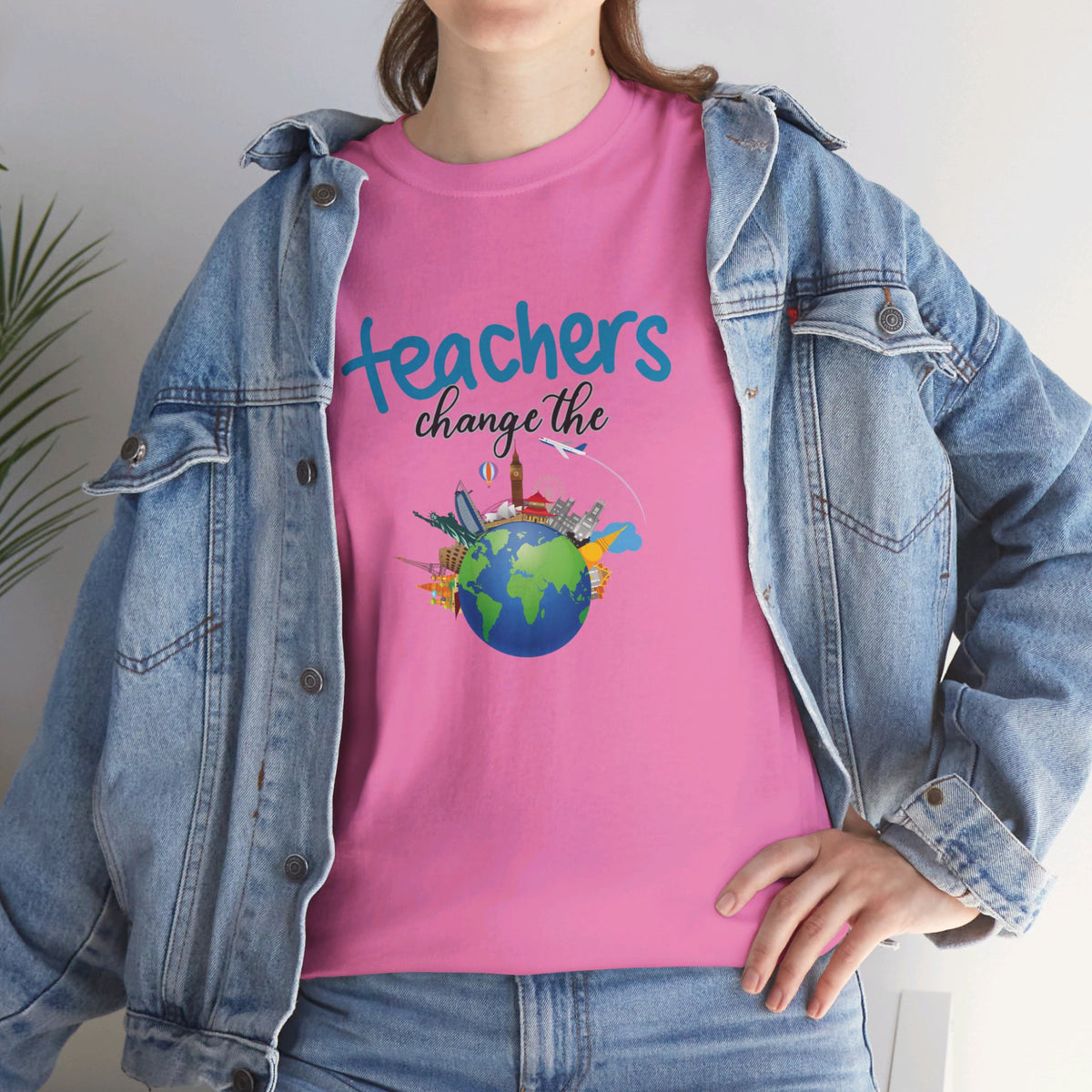 Teachers Changes the World, Crewneck Tshirt