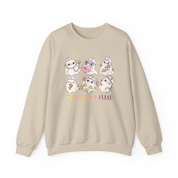 Nurse Ghost Boo Boo Crew Sweatshirt