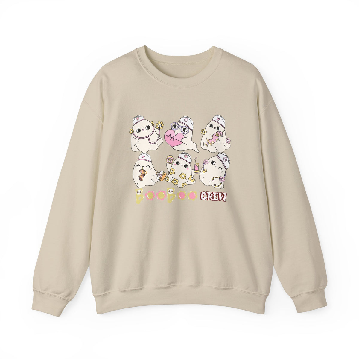 Nurse Ghost Boo Boo Crew Sweatshirt