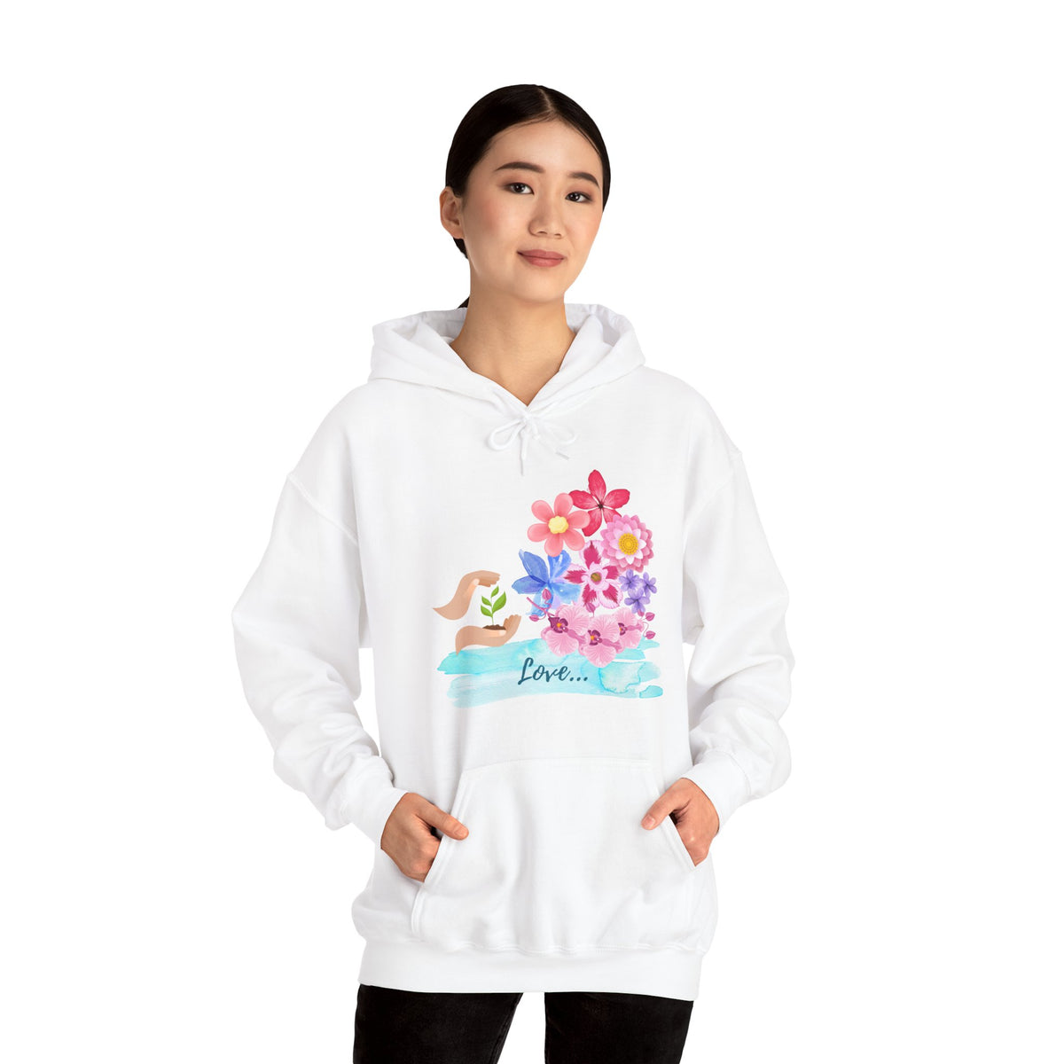 Flower Hooded Sweatshirt