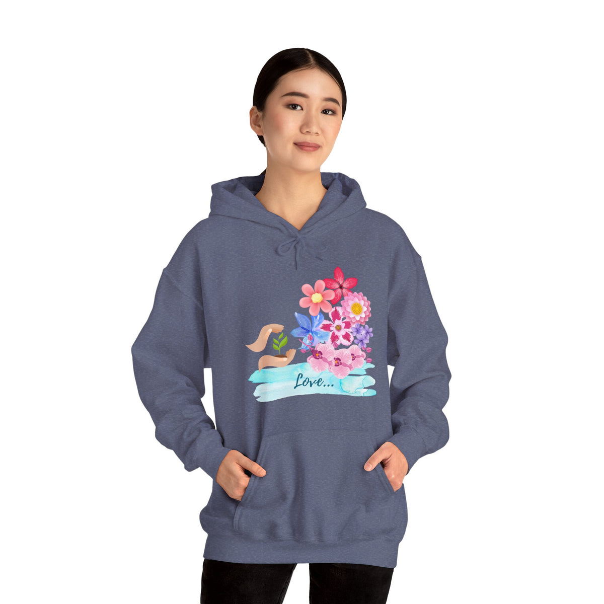 Flower Hooded Sweatshirt