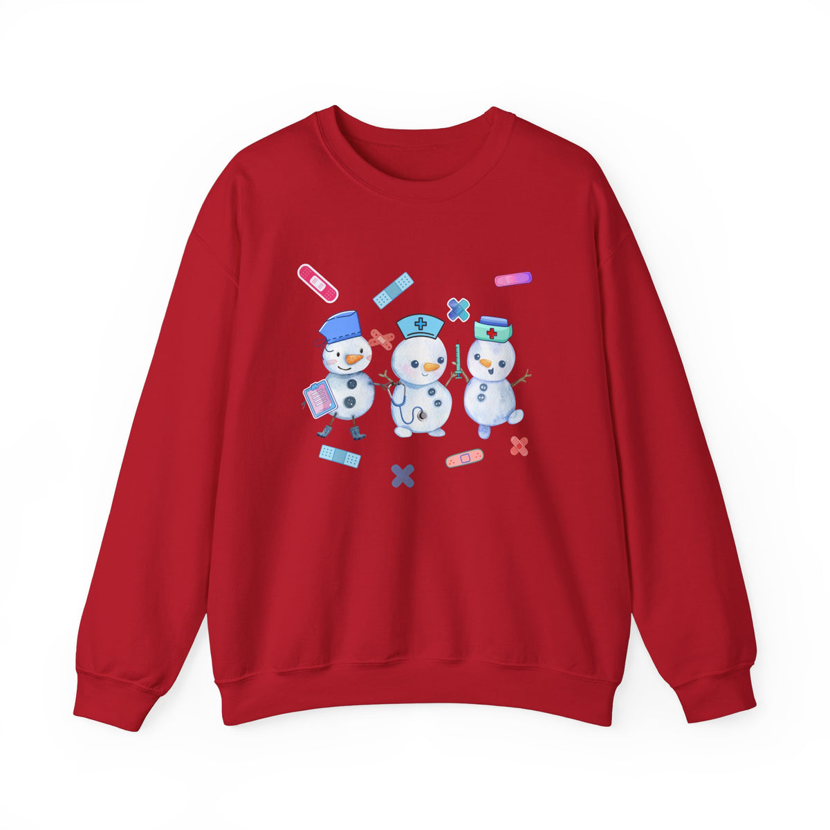 Nurse Snowman Crewneck Sweatshirt