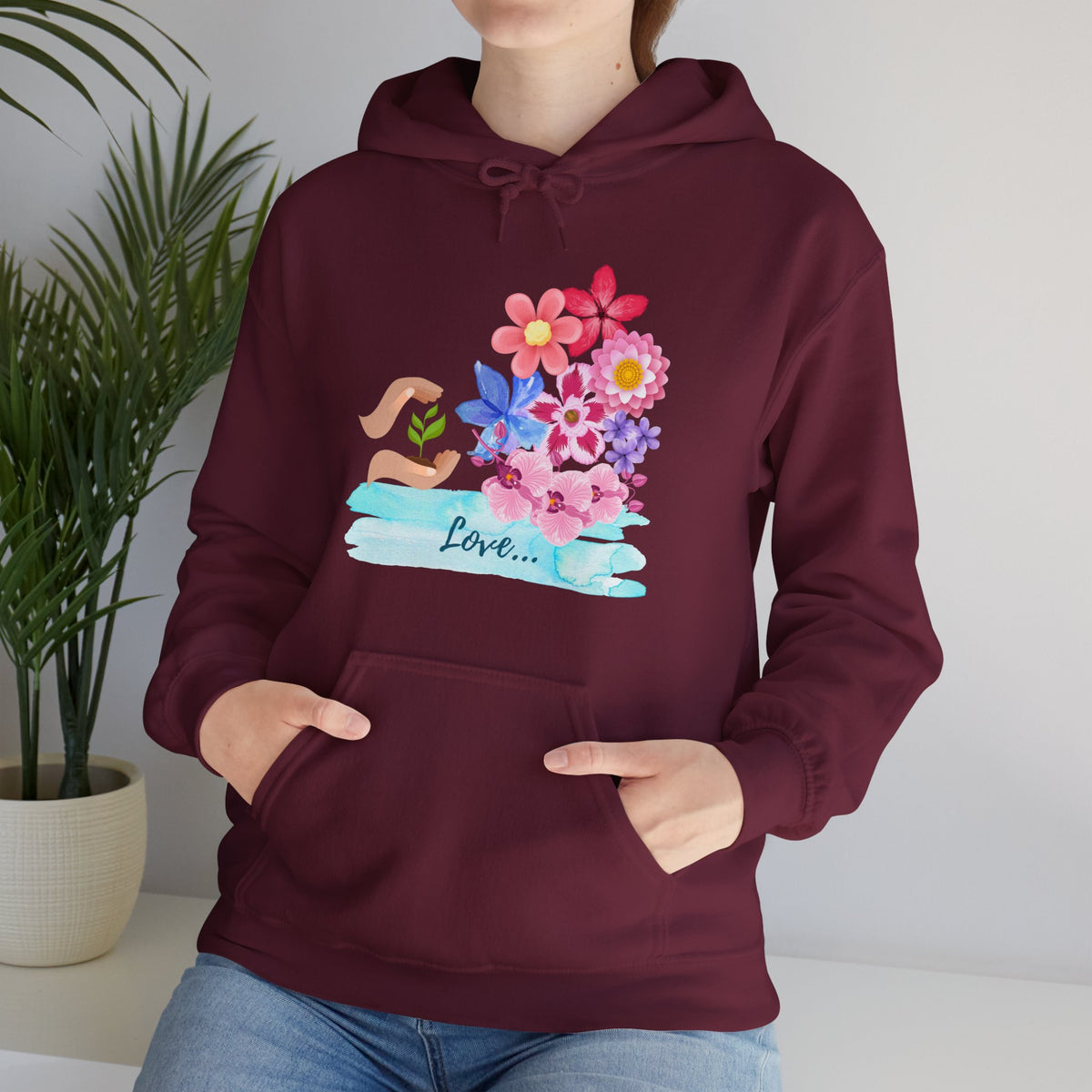 Flower Hooded Sweatshirt