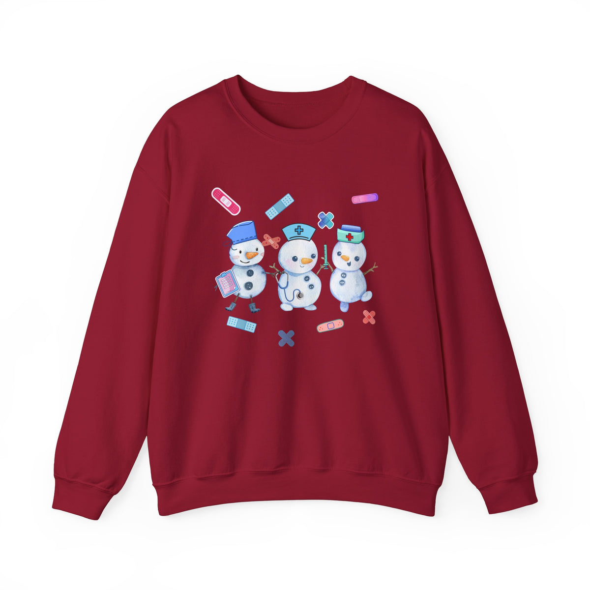 Nurse Snowman Crewneck Sweatshirt