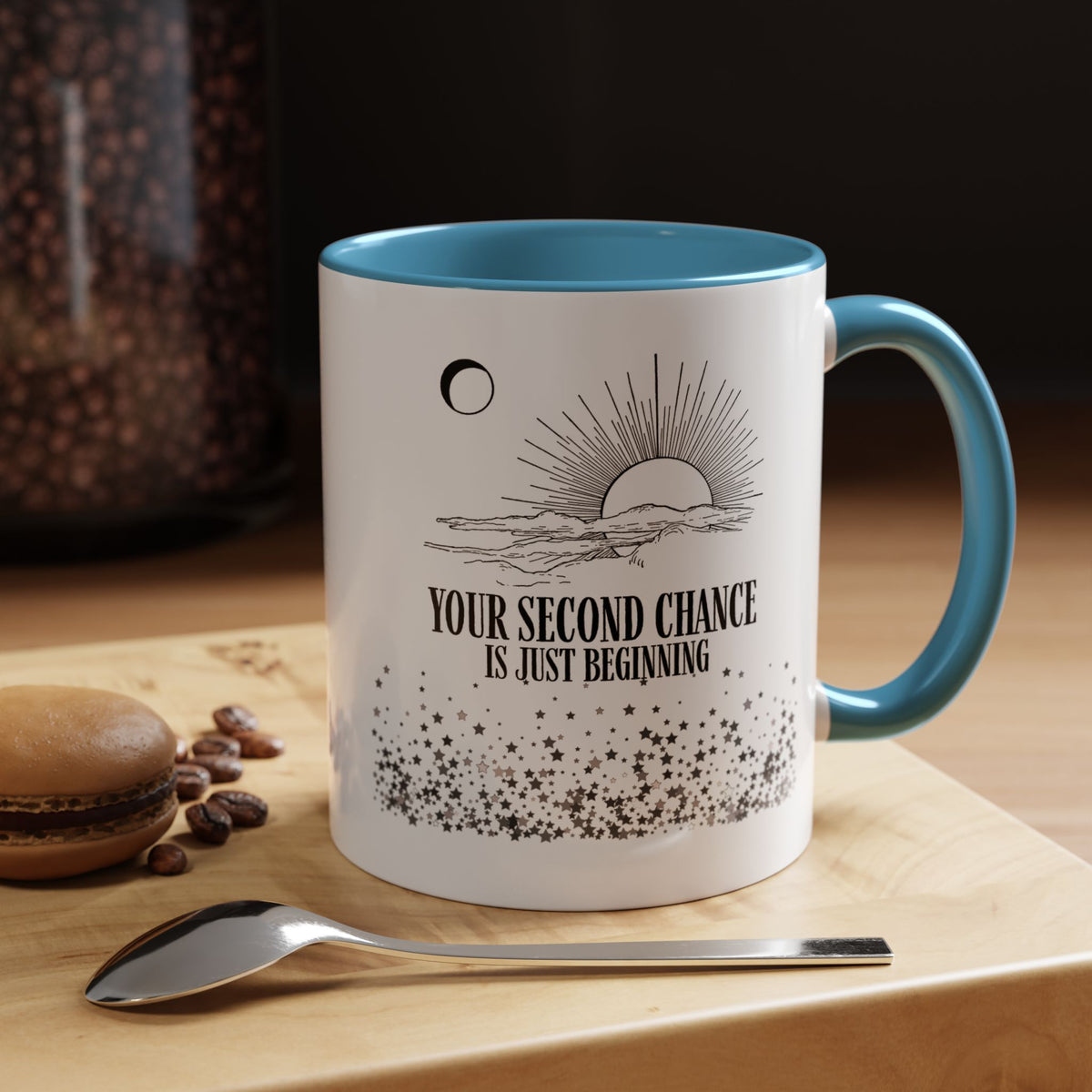 Inspirational Sunrise Coffee Mug — "Your Second Chance Is Just Beginning"
