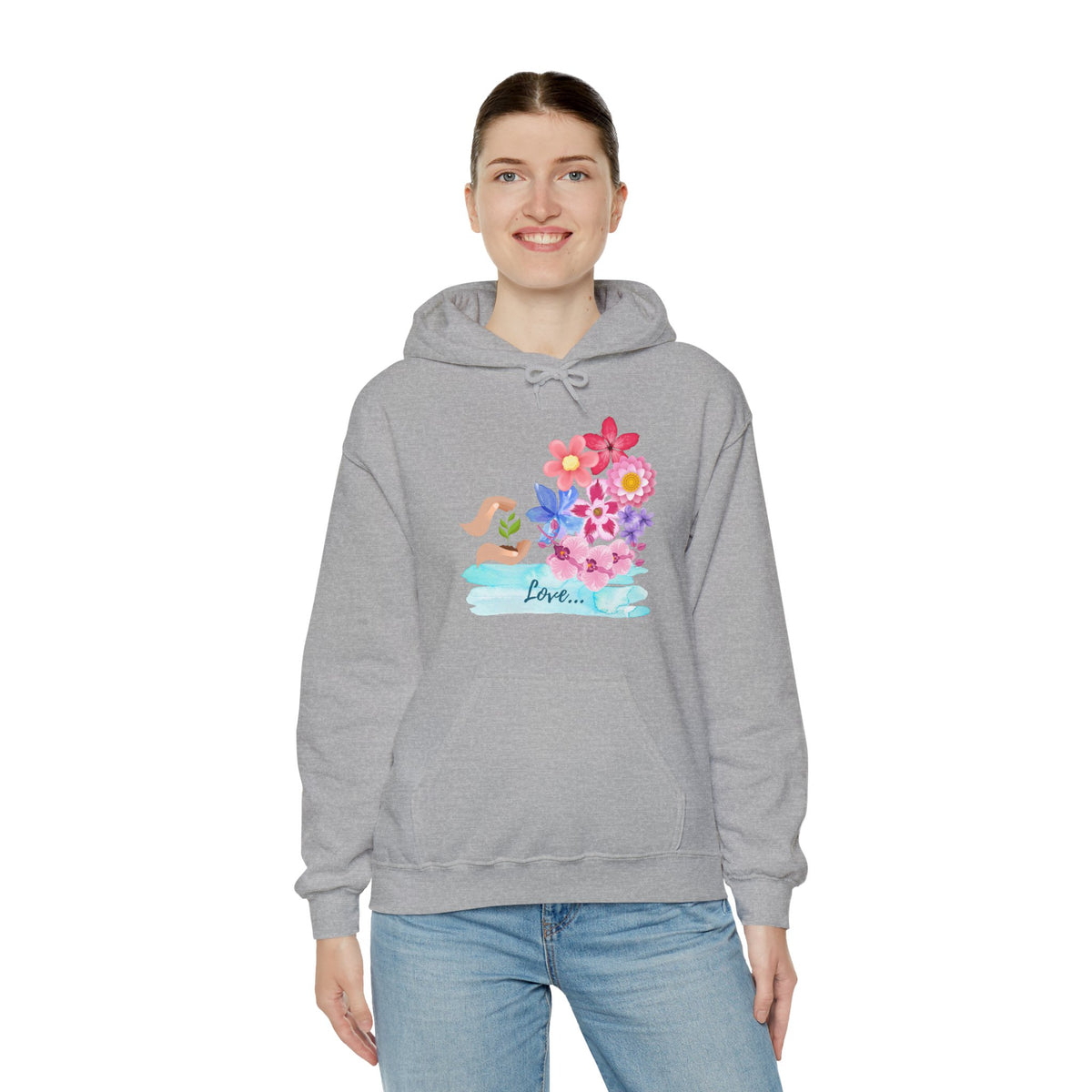 Flower Hooded Sweatshirt