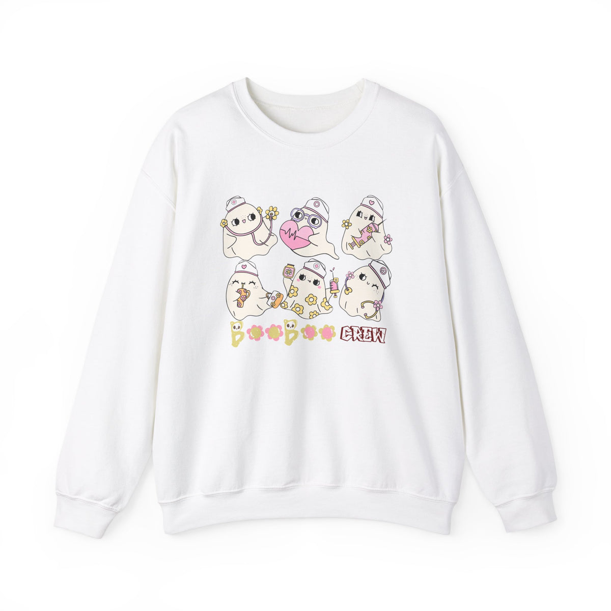 Nurse Ghost Boo Boo Crew Sweatshirt