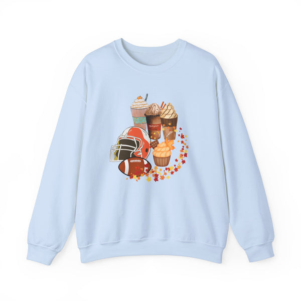 Fall Football and Coffee Crewneck Sweatshirt