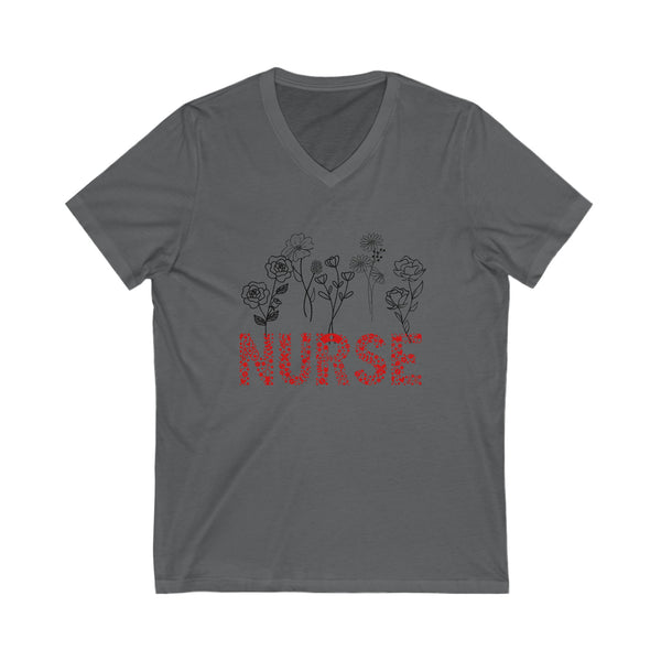 Nurse Flower, V-Neck Tshirt