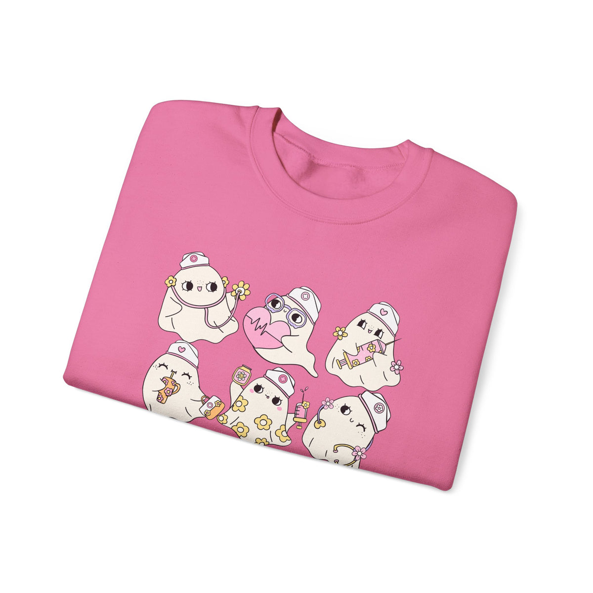 Nurse Ghost Boo Boo Crew Sweatshirt